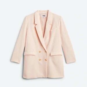 BB‎ DAKOTA STEVE MADDEN Dressed To Thrill Blazer pale pink Oversized Womens sz L